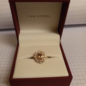 Morganite 3/4 CT TW 14K Rose Gold Ring